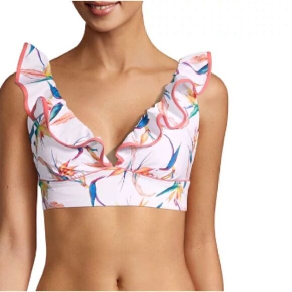 New with Tags Time & Tru Birds of Paradise Bikini Top Size Small (4/6) - Picture 5 of 7